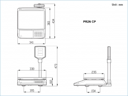 Waga kalkulacyjna CAS PR2N-15CP LCD (w/RS232/USB), czarna obudowa