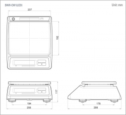 Waga wodoodporna CAS SW-II 15W LCD (IP68)