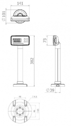 Zestaw: waga elektroniczna CAS PDS/PDi-E 15 + skaner Datalogic Magellan 3513i